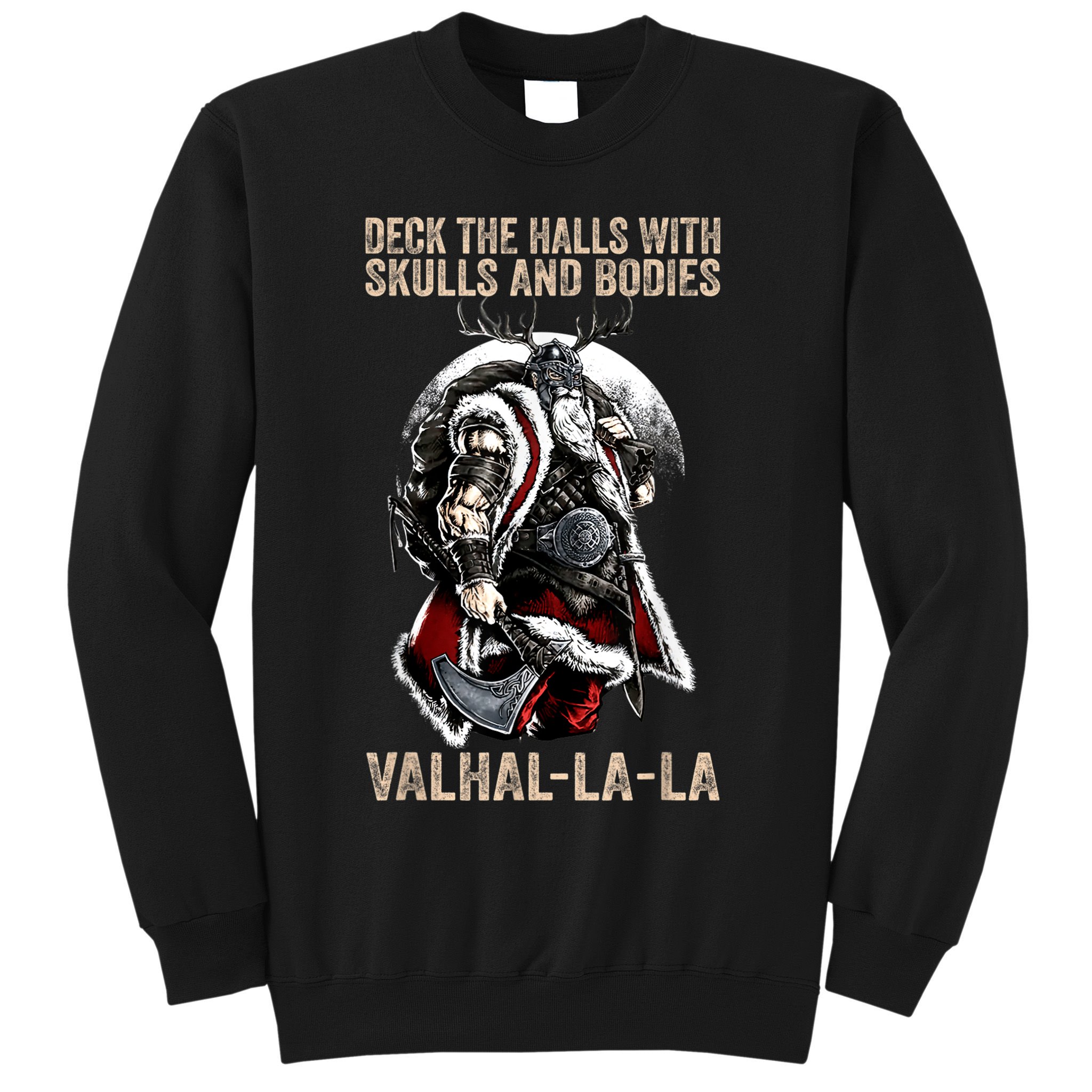 ValhallaLa Deck The Halls With Skulls And Bodies Vintage Sweatshirt