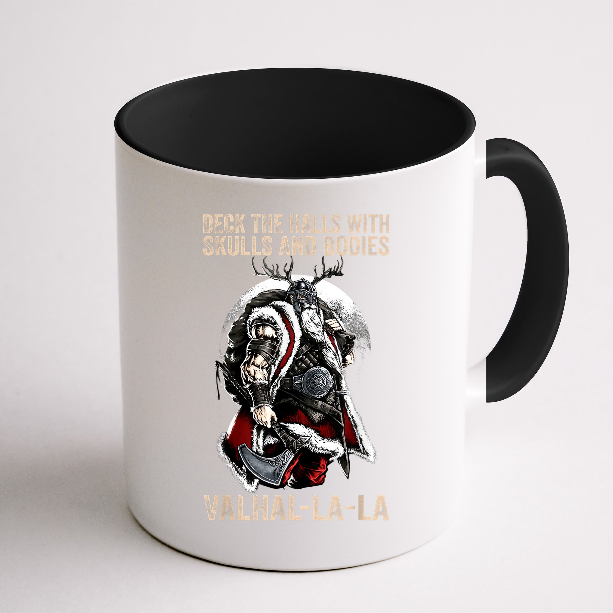ValhallaLa Deck The Halls With Skulls And Bodies Vintage Mug
