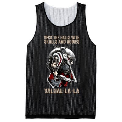 ValhallaLa Deck The Halls With Skulls And Bodies Vintage Mesh Reversible Basketball Jersey Tank