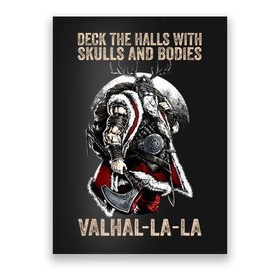 ValhallaLa Deck The Halls With Skulls And Bodies Vintage Poster