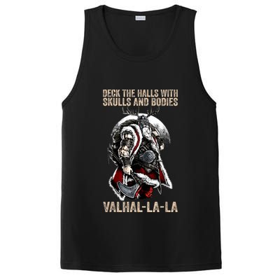 ValhallaLa Deck The Halls With Skulls And Bodies Vintage PosiCharge Competitor Tank