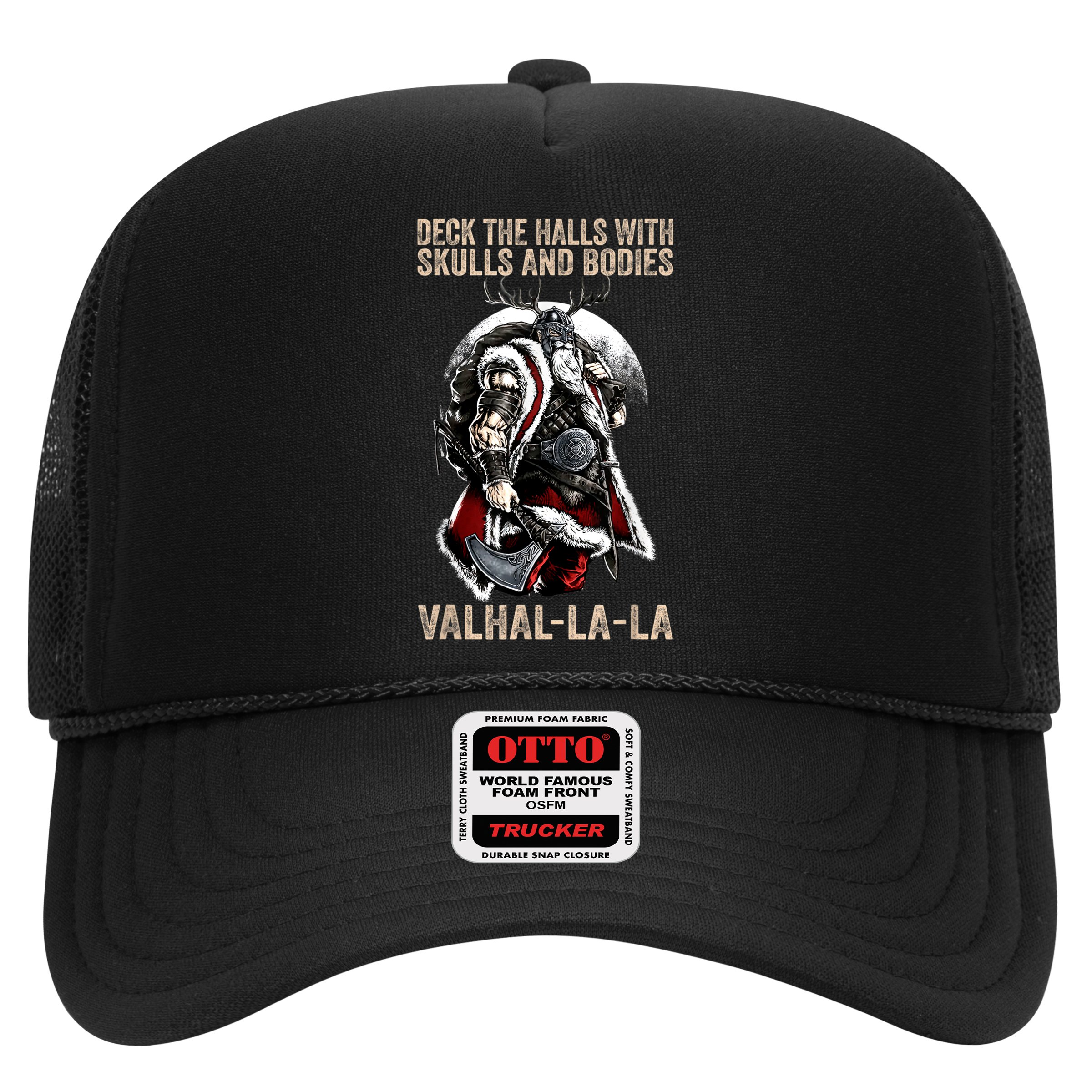 ValhallaLa Deck The Halls With Skulls And Bodies Vintage Hat