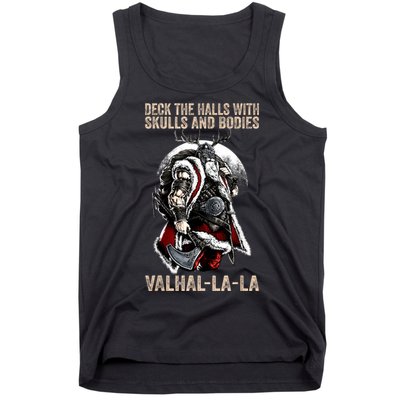ValhallaLa Deck The Halls With Skulls And Bodies Vintage Tank Top