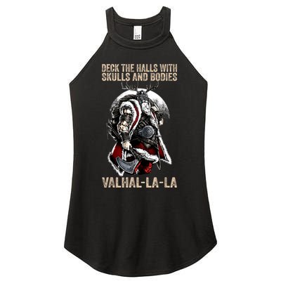 ValhallaLa Deck The Halls With Skulls And Bodies Vintage Women's Perfect Tri Rocker Tank