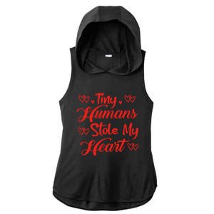 Valentines Day Teacher's Day Cute Preschool Eletary Heart Gift Ladies PosiCharge Tri-Blend Wicking Draft Hoodie Tank