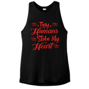 Valentines Day Teacher's Day Cute Preschool Eletary Heart Gift Ladies PosiCharge Tri-Blend Wicking Tank