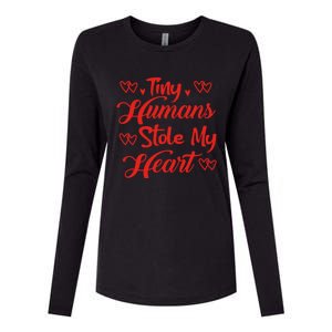 Valentines Day Teacher's Day Cute Preschool Eletary Heart Gift Womens Cotton Relaxed Long Sleeve T-Shirt