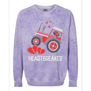 Valentines Day Tractor Heartbreaker Truck Colorblast Crewneck Sweatshirt