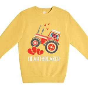 Valentines Day Tractor Heartbreaker Truck Premium Crewneck Sweatshirt