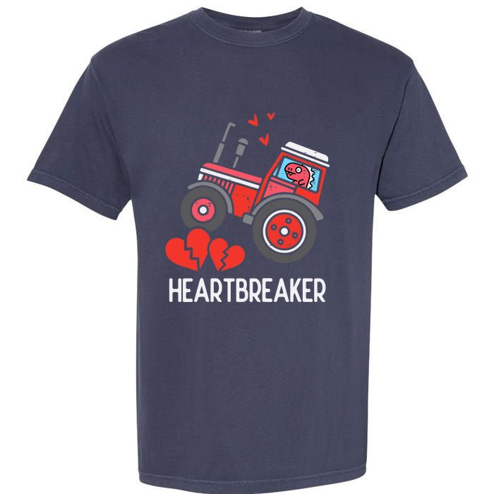 Valentines Day Tractor Heartbreaker Truck Garment-Dyed Heavyweight T-Shirt