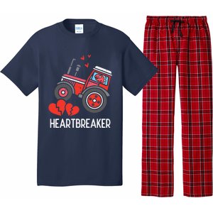 Valentines Day Tractor Heartbreaker Truck Pajama Set