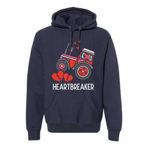 Valentines Day Tractor Heartbreaker Truck Premium Hoodie