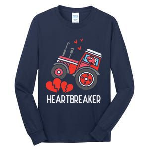 Valentines Day Tractor Heartbreaker Truck Tall Long Sleeve T-Shirt