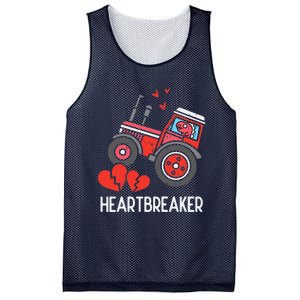 Valentines Day Tractor Heartbreaker Truck Mesh Reversible Basketball Jersey Tank