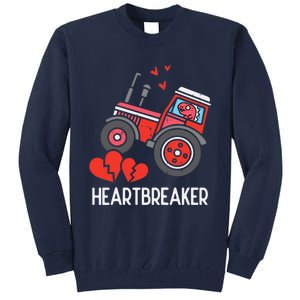 Valentines Day Tractor Heartbreaker Truck Tall Sweatshirt