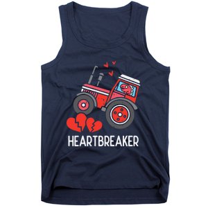 Valentines Day Tractor Heartbreaker Truck Tank Top