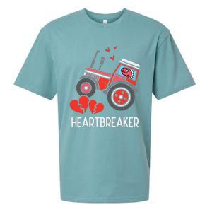 Valentines Day Tractor Heartbreaker Truck Sueded Cloud Jersey T-Shirt