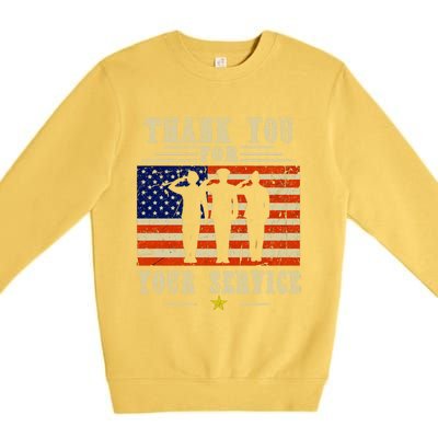 Veterans Day Thank You For Your Service Premium Crewneck Sweatshirt