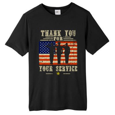 Veterans Day Thank You For Your Service Tall Fusion ChromaSoft Performance T-Shirt