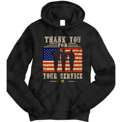 Veterans Day Thank You For Your Service Tie Dye Hoodie