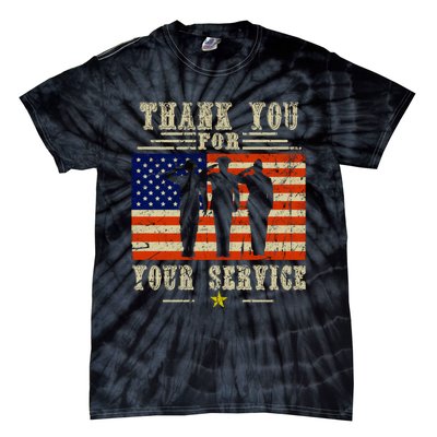 Veterans Day Thank You For Your Service Tie-Dye T-Shirt