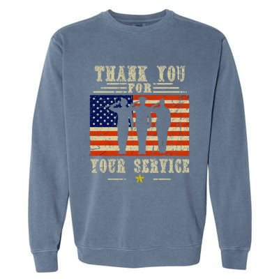 Veterans Day Thank You For Your Service Garment-Dyed Sweatshirt