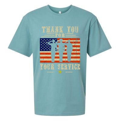 Veterans Day Thank You For Your Service Sueded Cloud Jersey T-Shirt