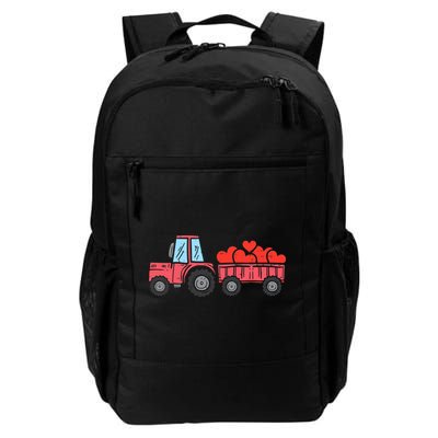 Valentines Day Tractor Truck Hearts Farm Backpack