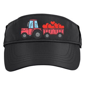 Valentines Day Tractor Truck Hearts Farm Adult Drive Performance Visor