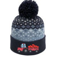 Valentines Day Tractor Truck Hearts Farm The Baniff Cuffed Pom Beanie