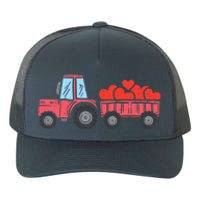 Valentines Day Tractor Truck Hearts Farm Yupoong Adult 5-Panel Trucker Hat