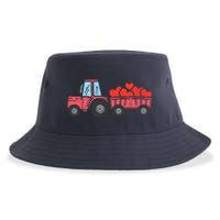 Valentines Day Tractor Truck Hearts Farm Sustainable Bucket Hat