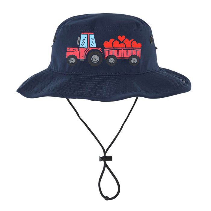 Valentines Day Tractor Truck Hearts Farm Legacy Cool Fit Booney Bucket Hat