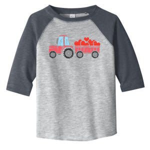 Valentines Day Tractor Truck Hearts Farm Toddler Fine Jersey T-Shirt