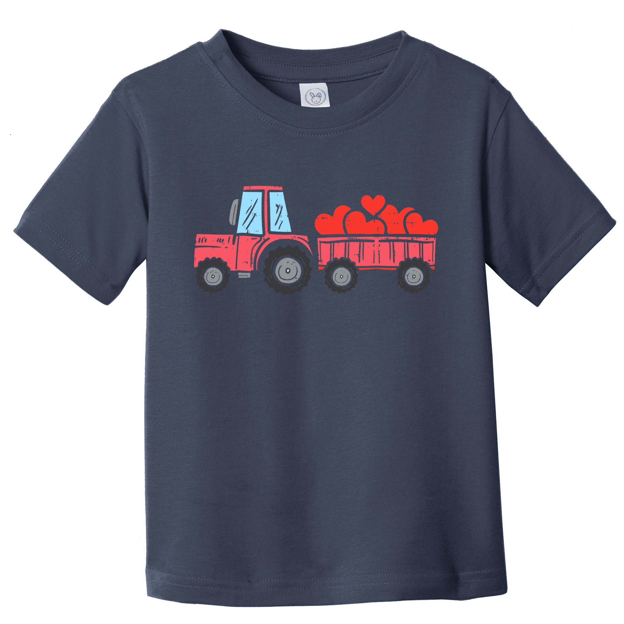 Valentines Day Tractor Truck Hearts Farm Toddler T-Shirt