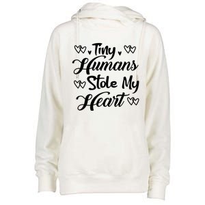 Valentines Day Teacher's Day Cute Preschool Eletary Heart Great Gift Womens Funnel Neck Pullover Hood