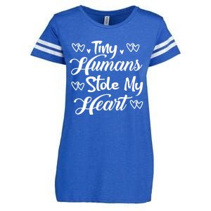 Valentines Day Teacher's Day Cute Preschool Eletary Heart Great Gift Enza Ladies Jersey Football T-Shirt