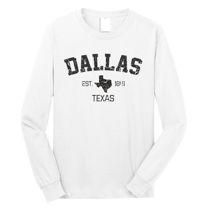 Vintage Dallas Texas Est. 1841 Souvenir Long Sleeve Shirt