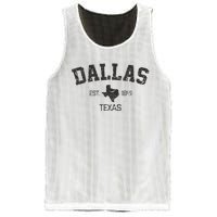 Vintage Dallas Texas Est. 1841 Souvenir Mesh Reversible Basketball Jersey Tank