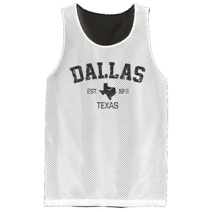 Vintage Dallas Texas Est. 1841 Souvenir Mesh Reversible Basketball Jersey Tank