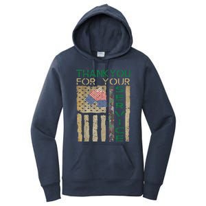 Veterans Day Thank You For Your Service Soldier Camouflage Women's Pullover Hoodie