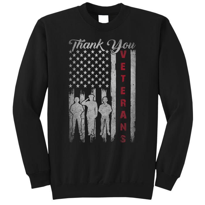 Veterans Day Thank You Veterans Proud Patriotic Usa Flag Sweatshirt