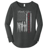 Veterans Day Thank You Veterans Proud Patriotic Usa Flag Women's Perfect Tri Tunic Long Sleeve Shirt