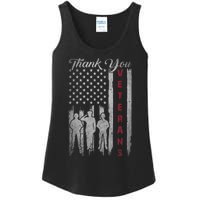 Veterans Day Thank You Veterans Proud Patriotic Usa Flag Ladies Essential Tank