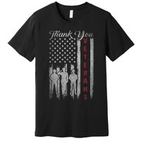 Veterans Day Thank You Veterans Proud Patriotic Usa Flag Premium T-Shirt