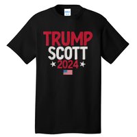 Vintage Distressed Trump Scott 2024 Tall T-Shirt