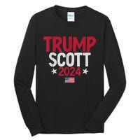 Vintage Distressed Trump Scott 2024 Tall Long Sleeve T-Shirt