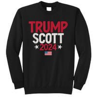 Vintage Distressed Trump Scott 2024 Tall Sweatshirt