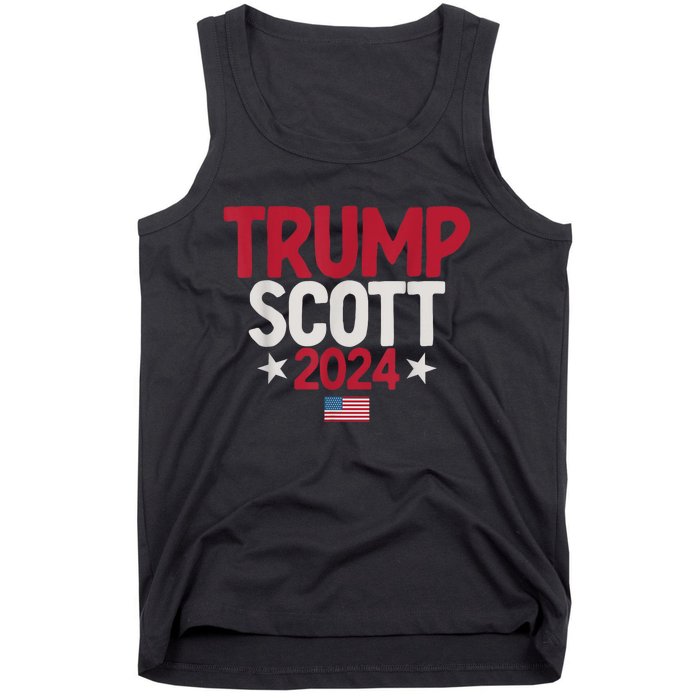 Vintage Distressed Trump Scott 2024 Tank Top