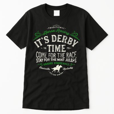 Vintage Derby Time Louisville Kentucky Horse Racing Tall T-Shirt